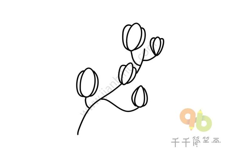 枝头上的玉兰简笔画-儿童简笔画大全