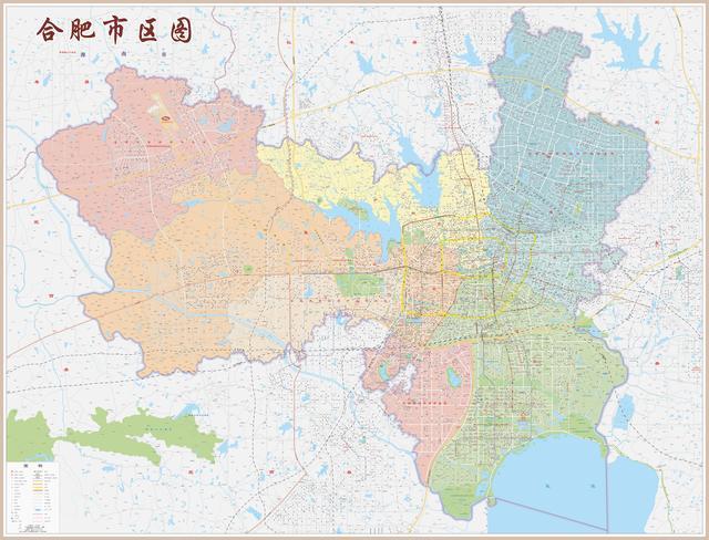 合肥2021年发布最新版合肥市区图和合肥市地图