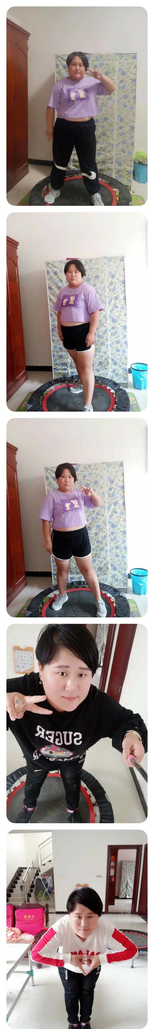 我的原始体重166斤身高一米四七,看着像200斤一样,一年时间瘦了53斤