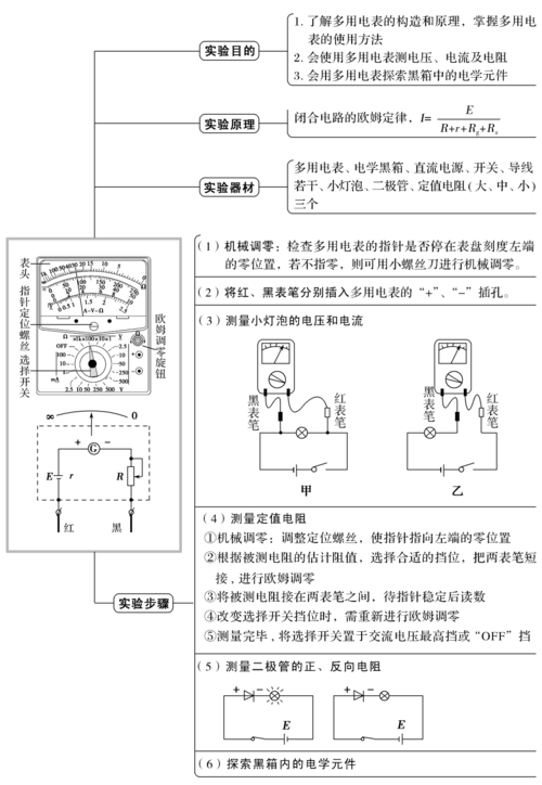 第八章 恒定电流 实验十一 练习使用多用电表学案