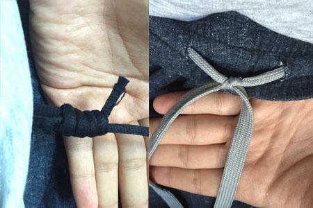 运动裤上的绳子该怎么系