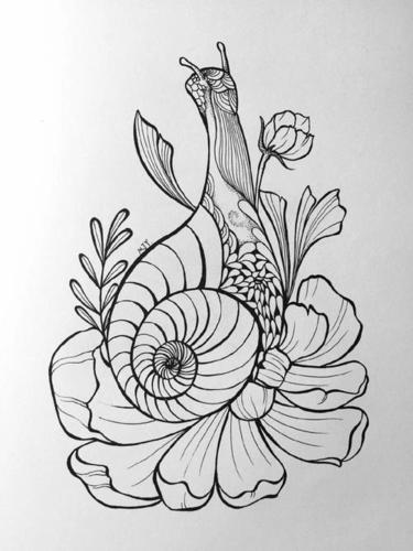 花草夸张简笔画