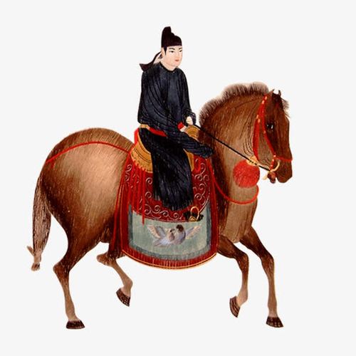 关键词 : 骑马,古人,棕色,黑色