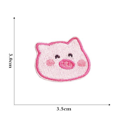 电脑绣花章粉红可爱小猪刺绣布贴卡通动物刺绣补丁刺绣logo衣服盖