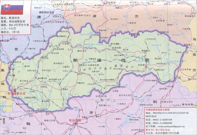 斯洛伐克地图
