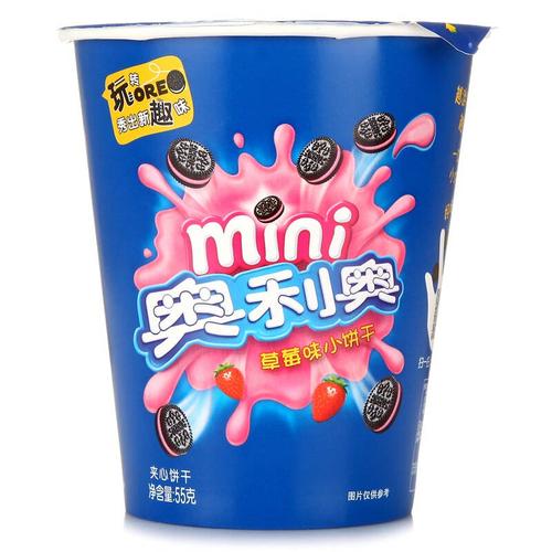 自营 【京东超市】奥利奥mini草莓口味小饼干55g(新老包装随机发货)