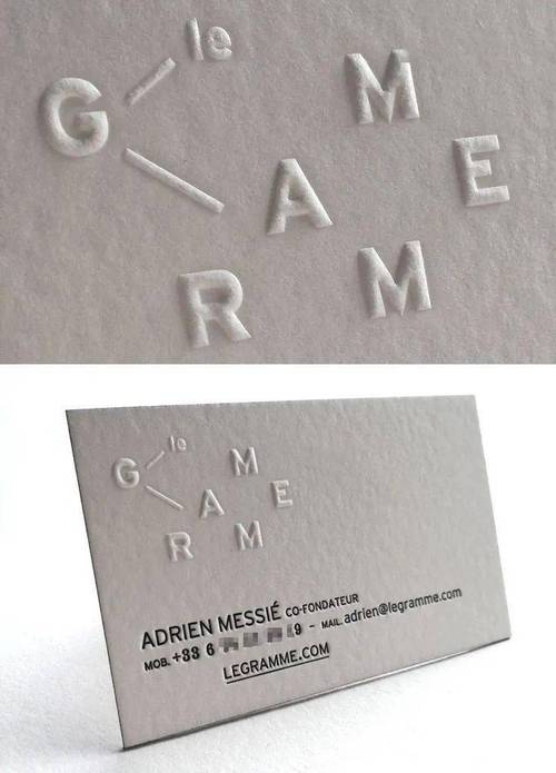 名片的印刷工艺凹凸