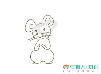 吃东西的小老鼠简笔画怎么画