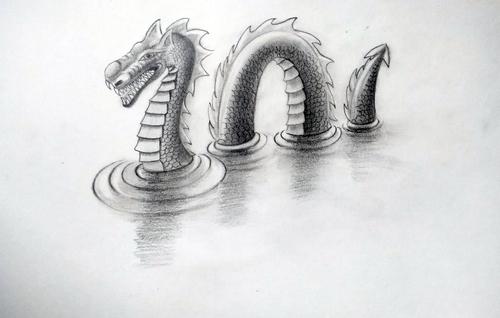 教你画一只3d立体龙,好简单,赶快试一下吧!