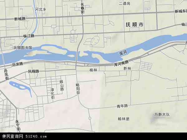 榆林地形地图