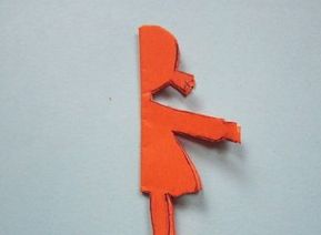 剪纸教程儿童对称剪纸教程-小女孩手拉手