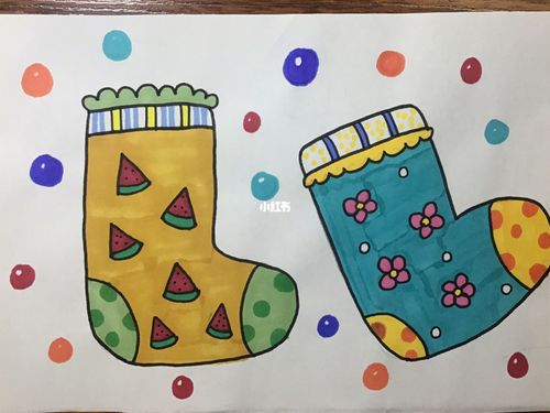 的袜子04】儿童画创意画小龄_袜子_儿童画_创意画_美术_文化_绘画