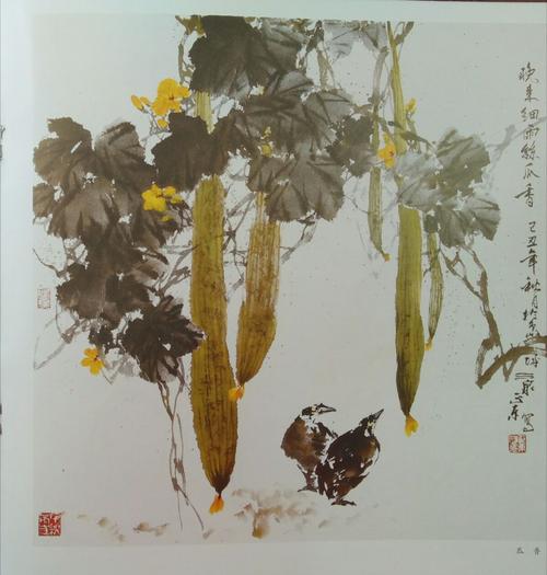 丝瓜葫芦写意画
