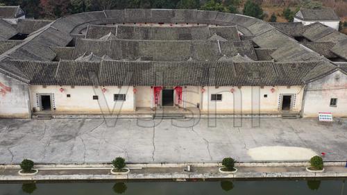 广东梅州客家围屋磐安围古建筑