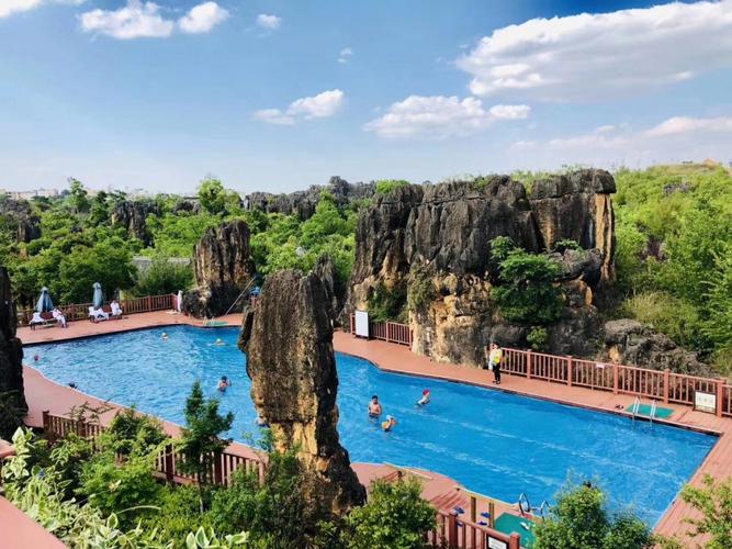 生活服务石林石海温泉木屋别墅户外温泉2天1夜双人套票冬天好去处