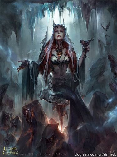 欧美魔幻美女插画欣赏,吸血鬼?精灵?女战士总有一个你