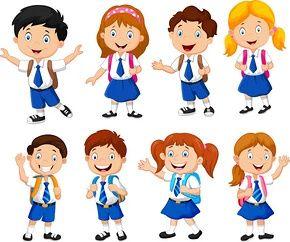 卡通可爱的学生插画