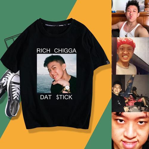 rich brian照片,rich brian帅气图片 嘻哈hip hop说唱rich brian chigga黄鬼七哥情侣短袖t恤衣服体恤