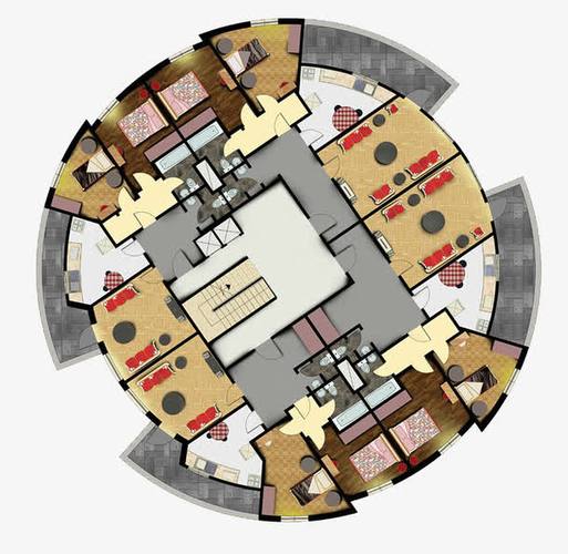 关键词 : 布局图,室内设计,圆形室内