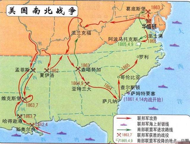 美国为何会爆发南北战争,看林肯如何带领北方军夺得