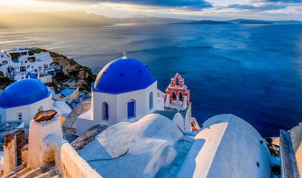 圣托里尼岛伊亚落日大巴半日游