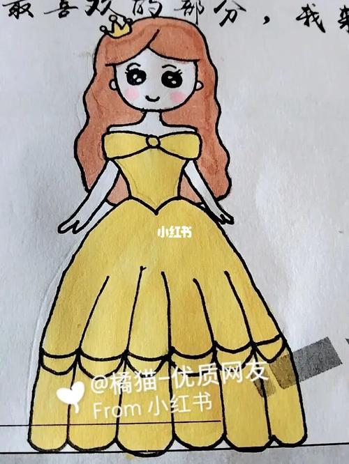 小公主简笔画_简笔画_潮流_潮流艺术_潮流插画