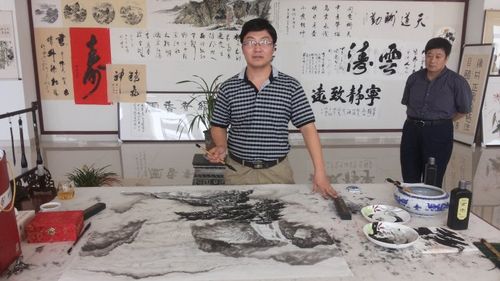 商会大厦笔会_陈俊何山水画艺术网_新浪博客