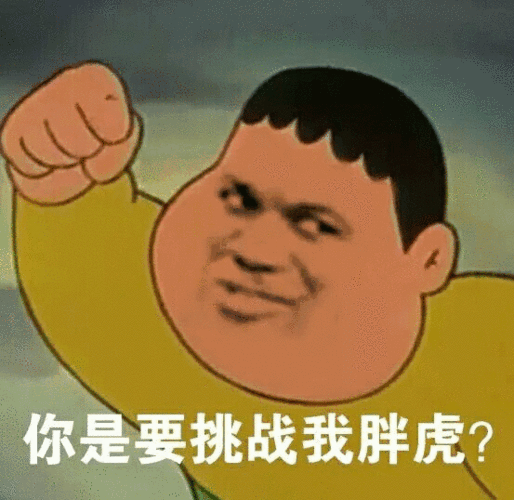 你是要挑战我胖虎?表情包 - 日常表情包