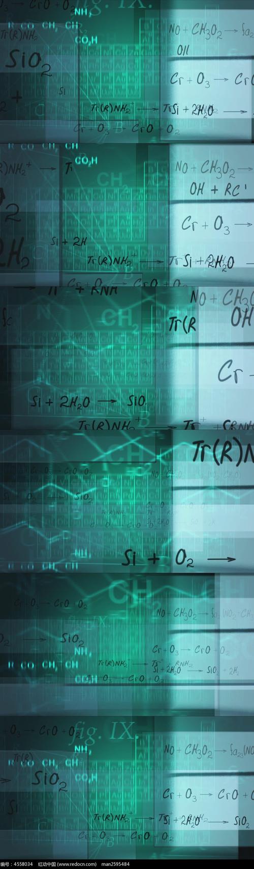 化学类分子式元素周期表视频素材