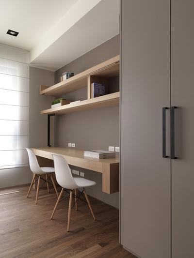 现代简约风格卧室书桌装修图片