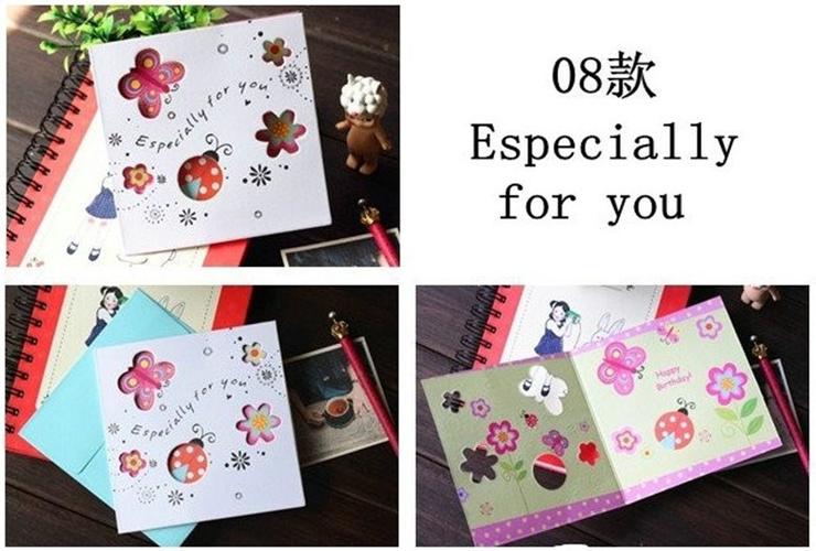 包邮 贺卡韩国创意生日祝福小卡片diy 感谢卡 三八妇女女人节贺卡