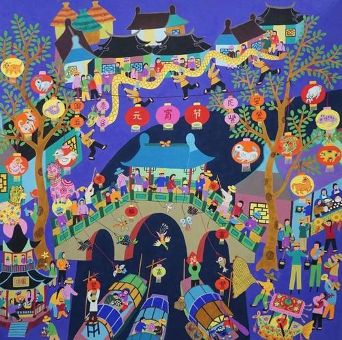 【农民画韵】赏花赏画好时光,思乡思国好年景