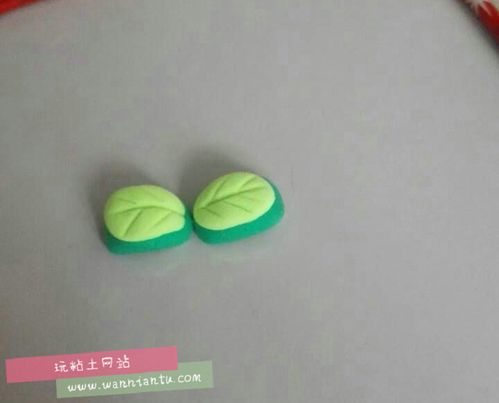 粘土的小盆栽清新小树叶做法