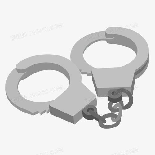 卡通手绘手铐免抠元素