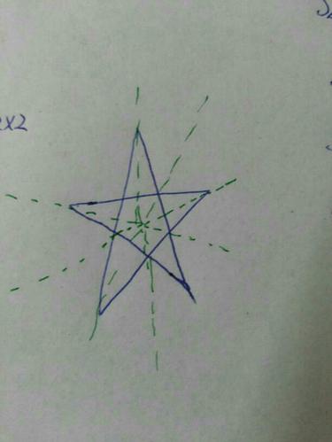 五角星的对称轴怎么画