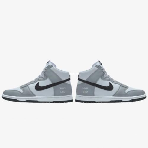 nike dunk high by you-生日礼物定制情侣鞋_皮革_nike怎么样_nike