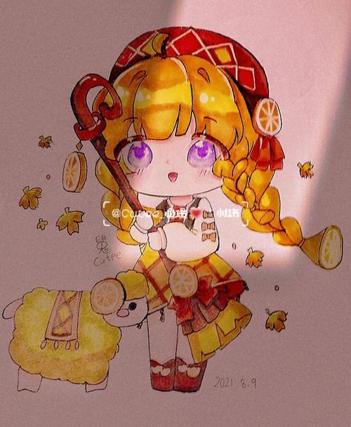 原创(迷你世界秋果上色)_迷你世界_上色_绘画_教程_薯条_马克笔_秋果