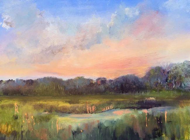 粉彩画中的天空之美风景中最具情感的元素