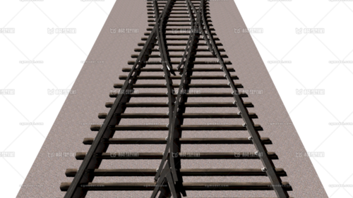 高精度11种常见的高铁铁路道岔,铁轨道岔_brelee作品_场景现代场景_cg