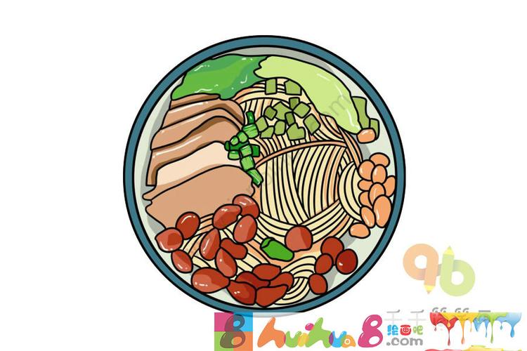 桂林美食 桂林米粉简笔画