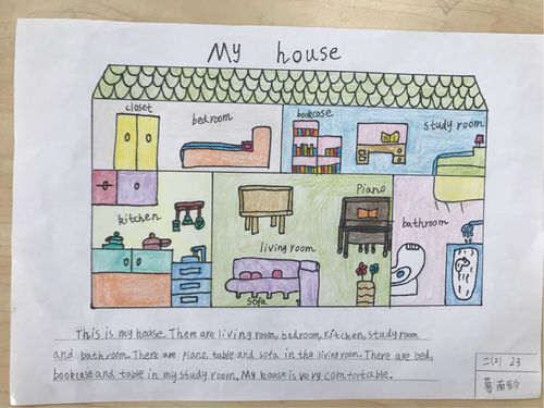 unit3 二2班作品展——my house