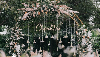 森系主题婚礼,让人无法拒绝的舒适,这场室内森系婚礼有点不一样