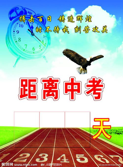 中考倒计时展板源文件__展板模板_广告设计_源文件_昵