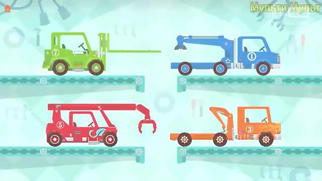 小恐龙开叉车汽车吊车玩具视频动画片