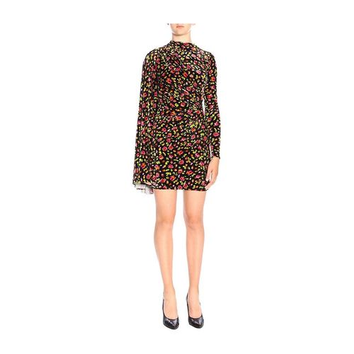 balenciaga/巴黎世家 19年秋冬 服装 长袖 女性 碎花 复古 女士连衣裙