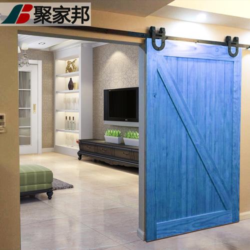 谷仓门移门厨房客厅卧室复古美式推拉门隔断吊门仓库全实木门定制