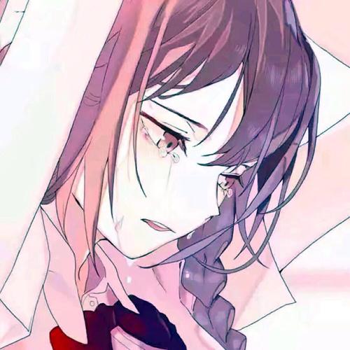 二次元少女哭泣悲伤头像