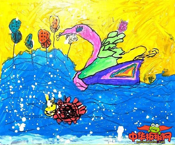 儿童画画大全简单漂亮,美丽的天鹅