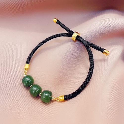 复古中国风和田玉手串女三生三世手镯闺蜜礼品民族风手链编绳手饰