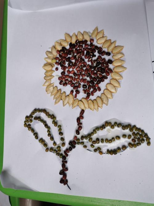 注溪镇幼儿园中一班主题活动 《有趣的谷物贴画》